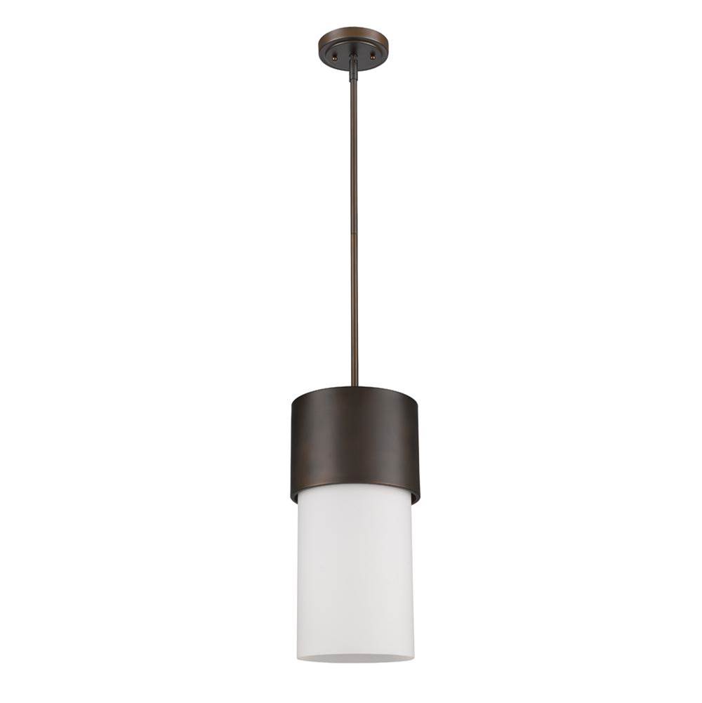 Acclaim Lighting Midtown 1-Light Oil-Rubbed Bronze Pendant With Frosted Glass Shade