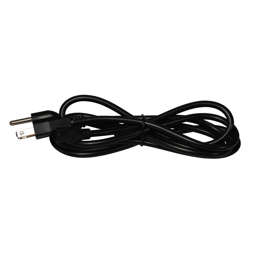 American Lighting 6 FOOT GROUNDED POWER CORD FOR LED COMPLETE SERIES, BLACK
