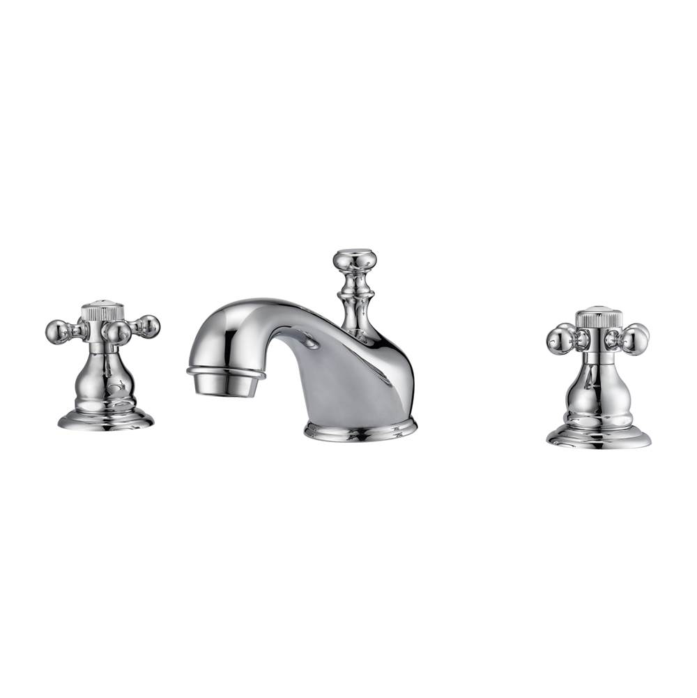 Barclay Marsala 8''cc Lav Faucet, withHoses,Button Cross Handles, CP