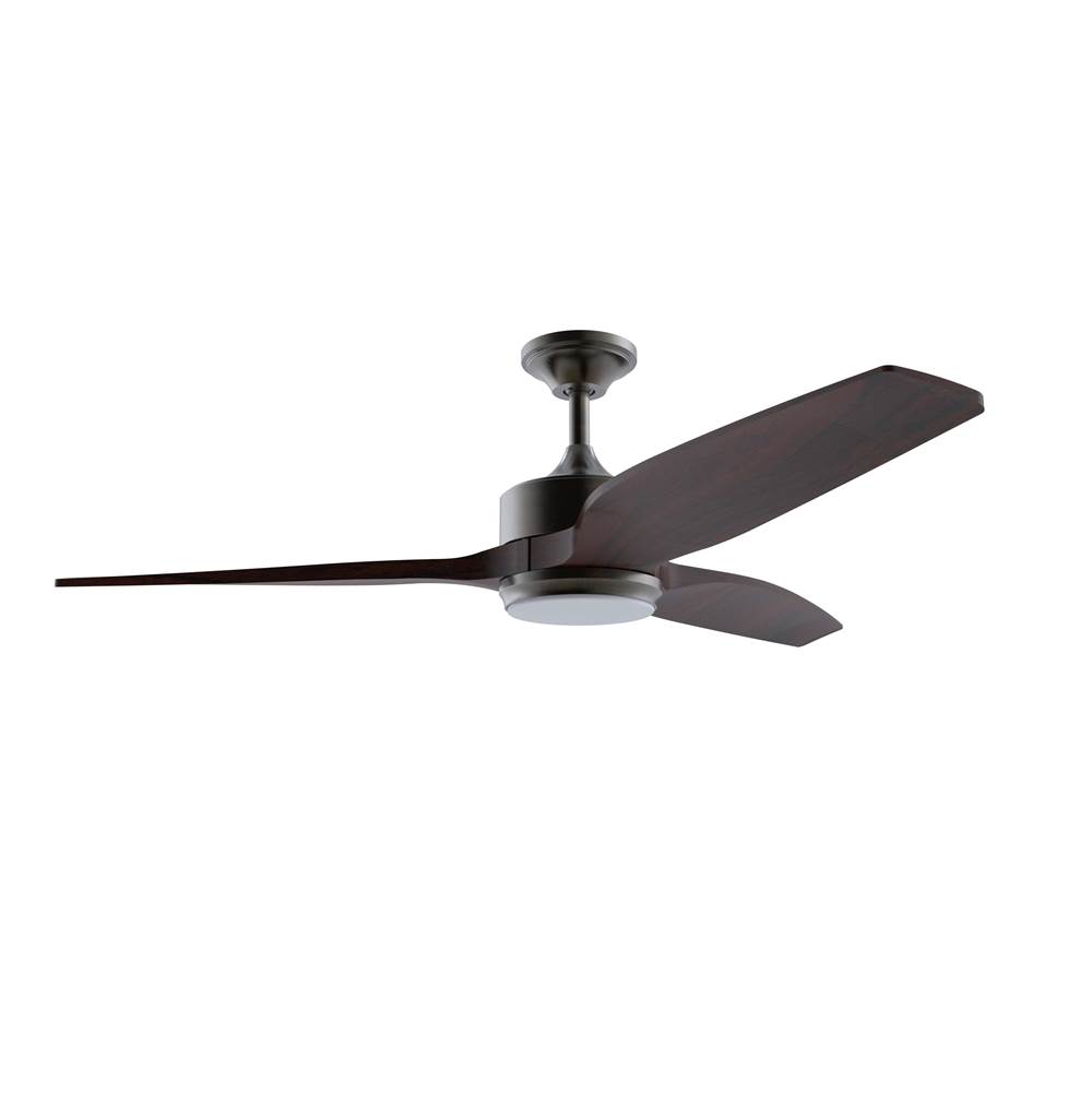 Craftmade 60'' Mobi Ceiling Fan in Oiled Bronze with Mahogany Blades, Remotes and LED Light Included