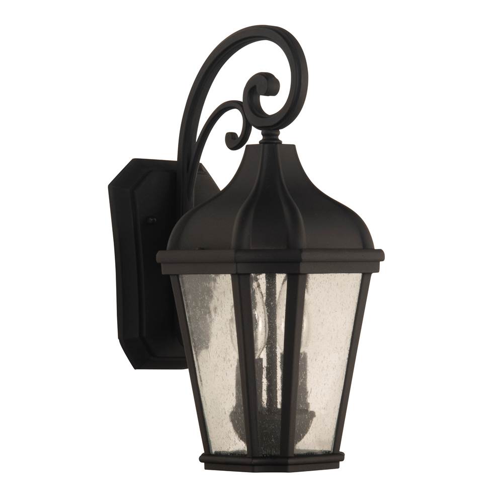 Craftmade Briarwick Medium 2 Light Outdoor Lantern in Textured Matte Black
