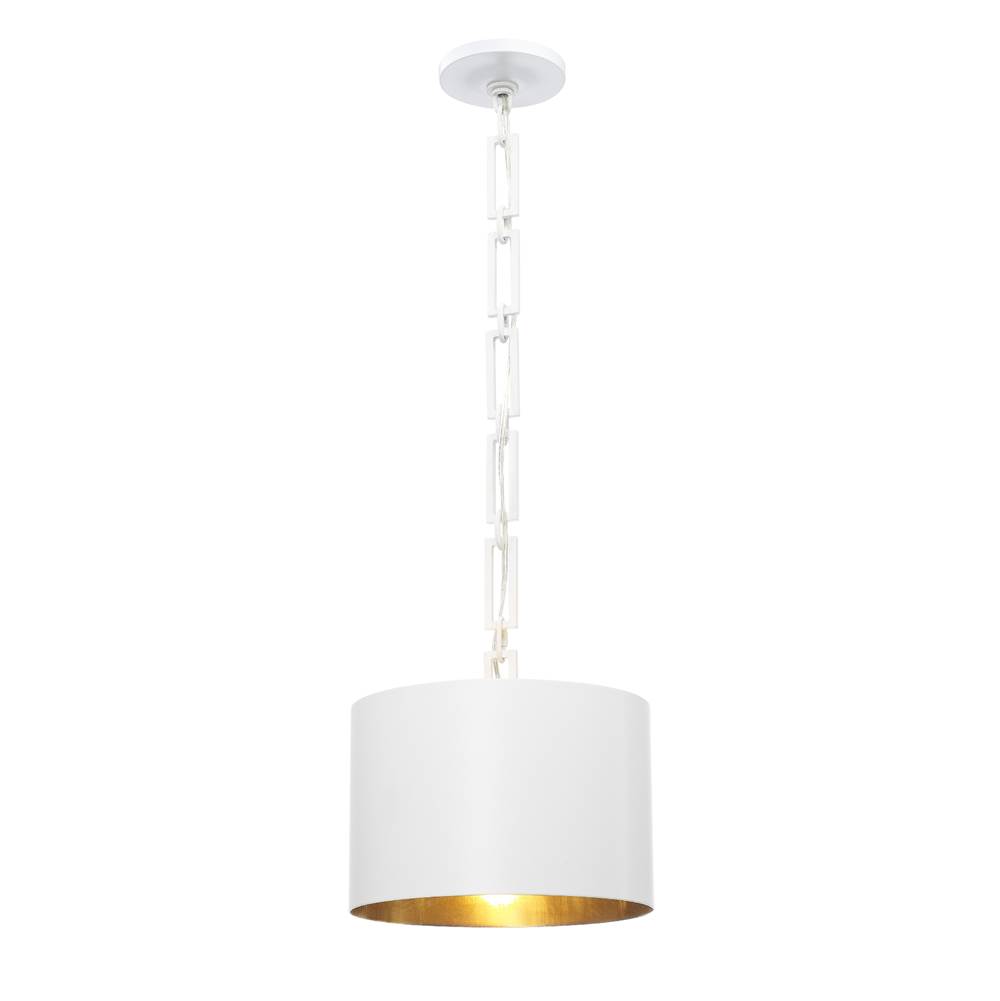 Crystorama Brian Patrick Flynn for Crystorama Alston 1 Light Matte White  plus  Antique Gold Mini Chandelier