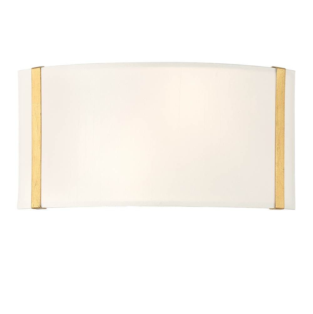 Crystorama Fulton 2 Light Antique Gold Wall Mount