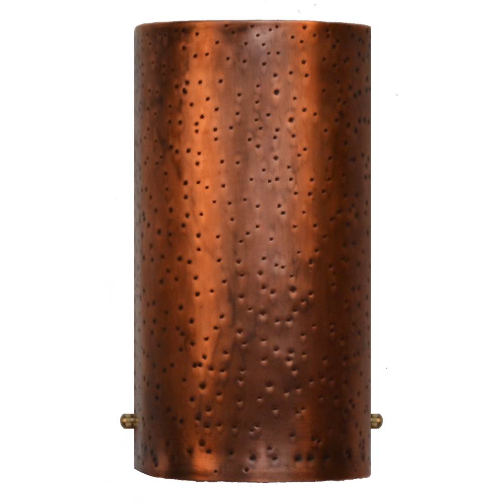 The Coppersmith 9'' Copper Wall Sconce Hammered in Antique Copper