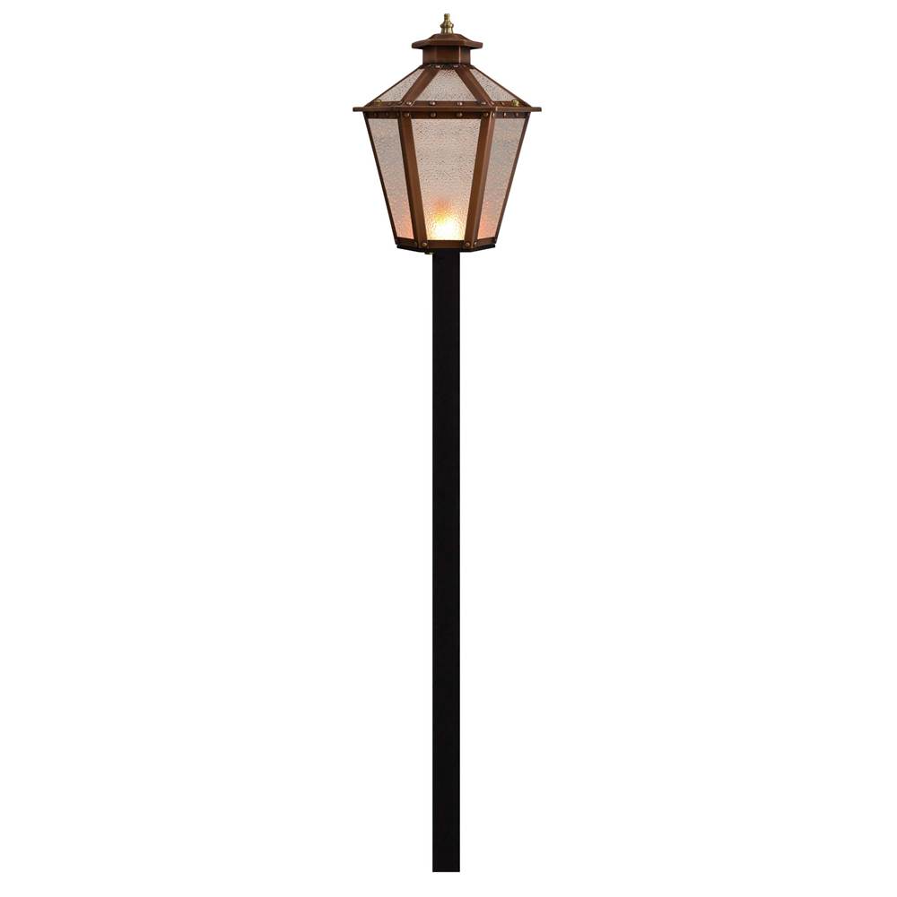 The Coppersmith Bayou Street Outdoor Torch 12 Volt in Antique Copper