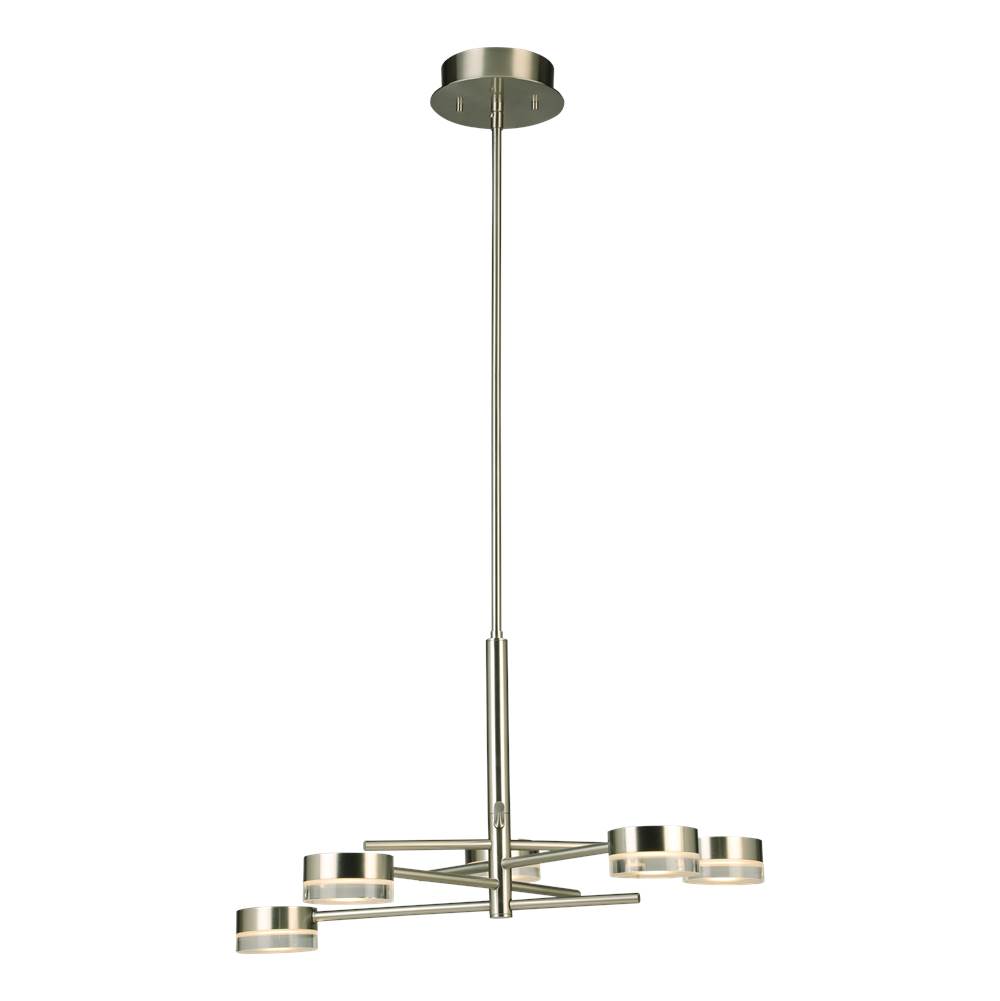 Eglo 5x30W Integrated LED Chandelier w/ Brushed Nickel Finish