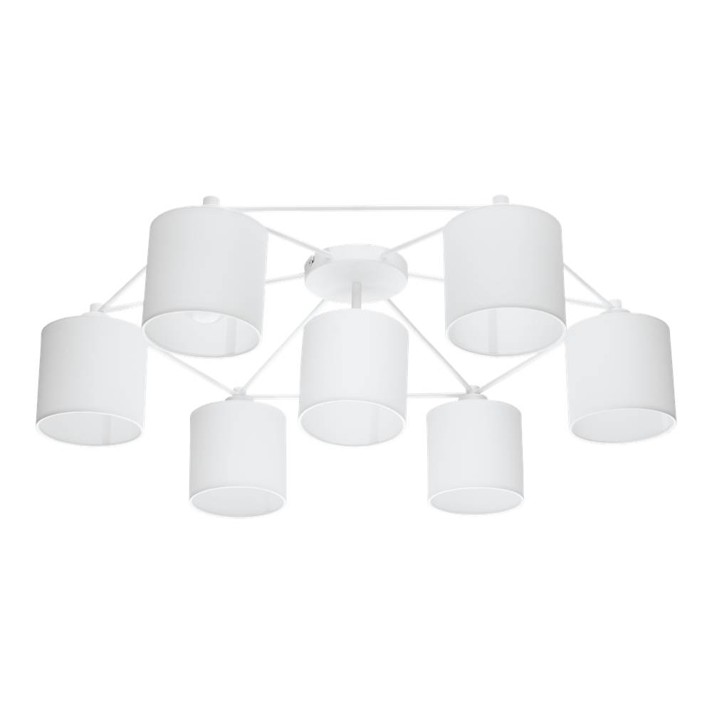 Eglo 7x40W Ceiling Light w/ White Finish & White Shades
