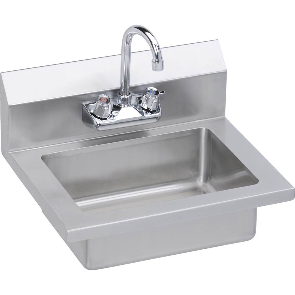 Elkay Stainless Steel 18'' x 14-1/2'' x 11'' 18 Gauge Hand Sink with Faucet