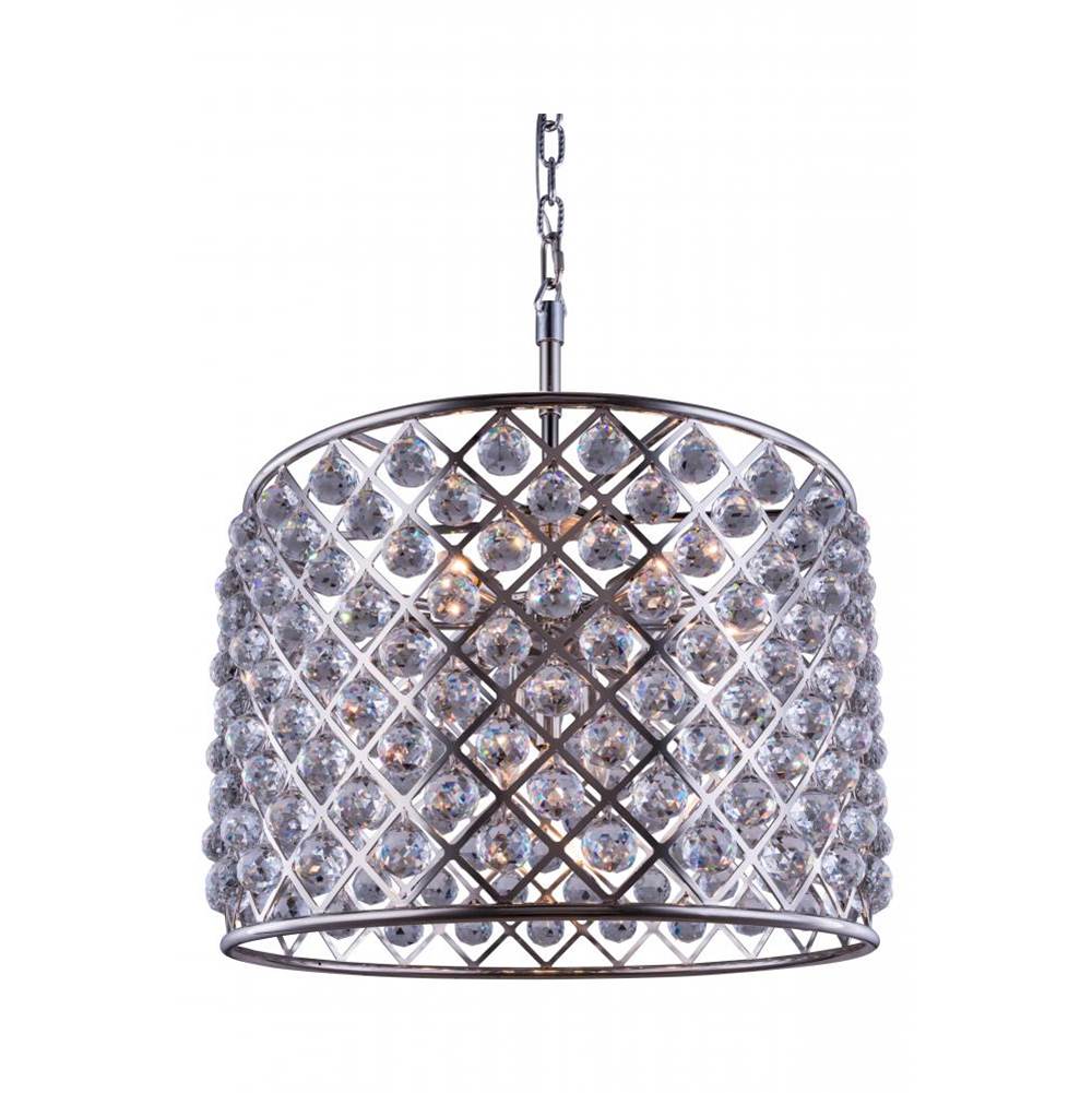 Elegant Lighting 1206 Madison Collection Pendent lamp D:27.5'' H:21'' Lt:8 Polished nickel Finish (Royal Cut  C