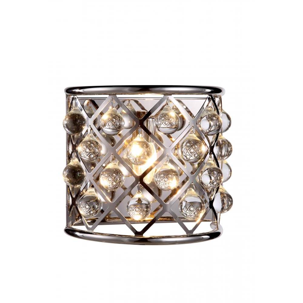 Elegant Lighting 1213 Madison Collection Wall Sconce W:11.5in H:10.5in Ext: 6.5in Lt:1 Polished Nickel Finish Royal C