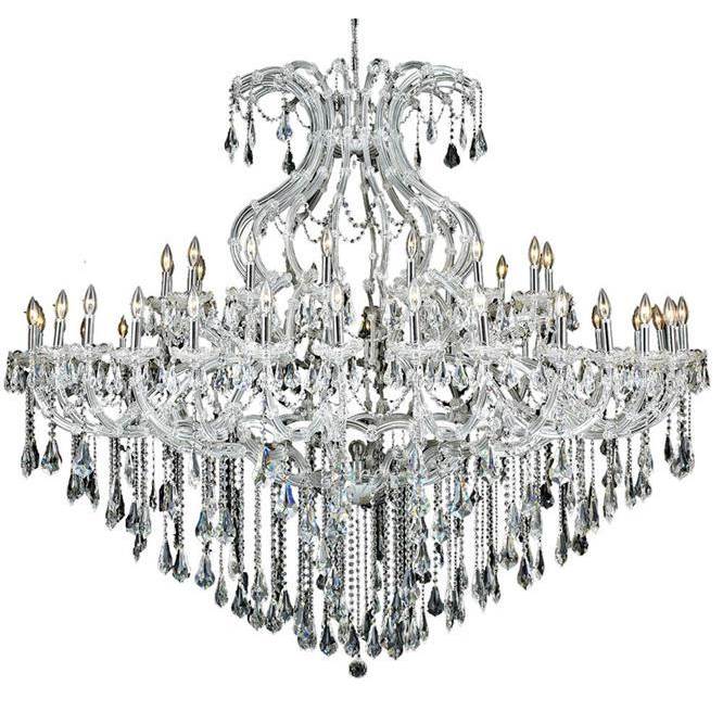 Elegant Lighting Maria Theresa 49 Light Chrome Chandelier Clear Royal Cut Crystal