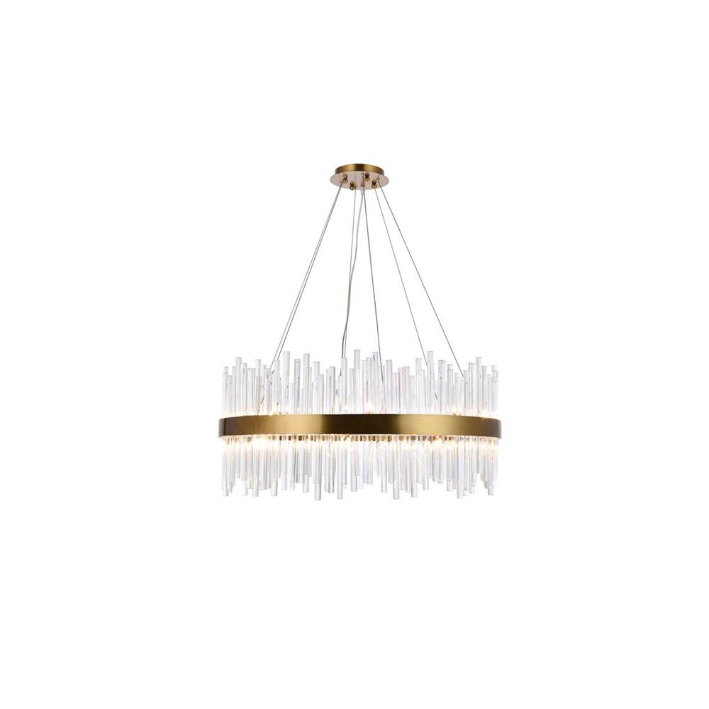 Elegant Lighting Dallas 18 Light Gold Chandelier Clear Royal Cut Crystal