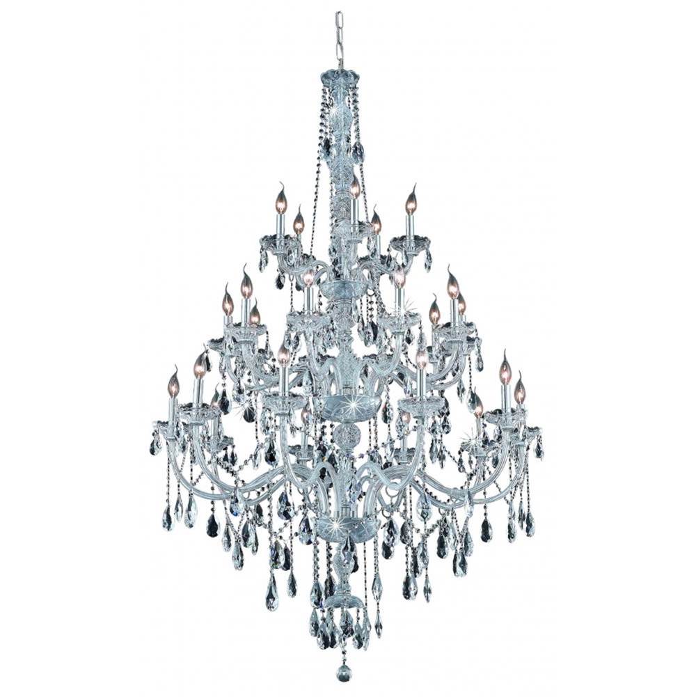 Elegant Lighting Verona 25 Light Chrome Chandelier Clear Royal Cut Crystal