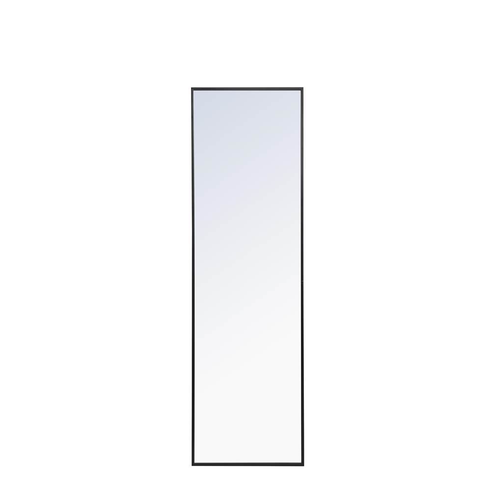 Elegant Lighting Metal Frame Rectangle Mirror 18 Inch Black