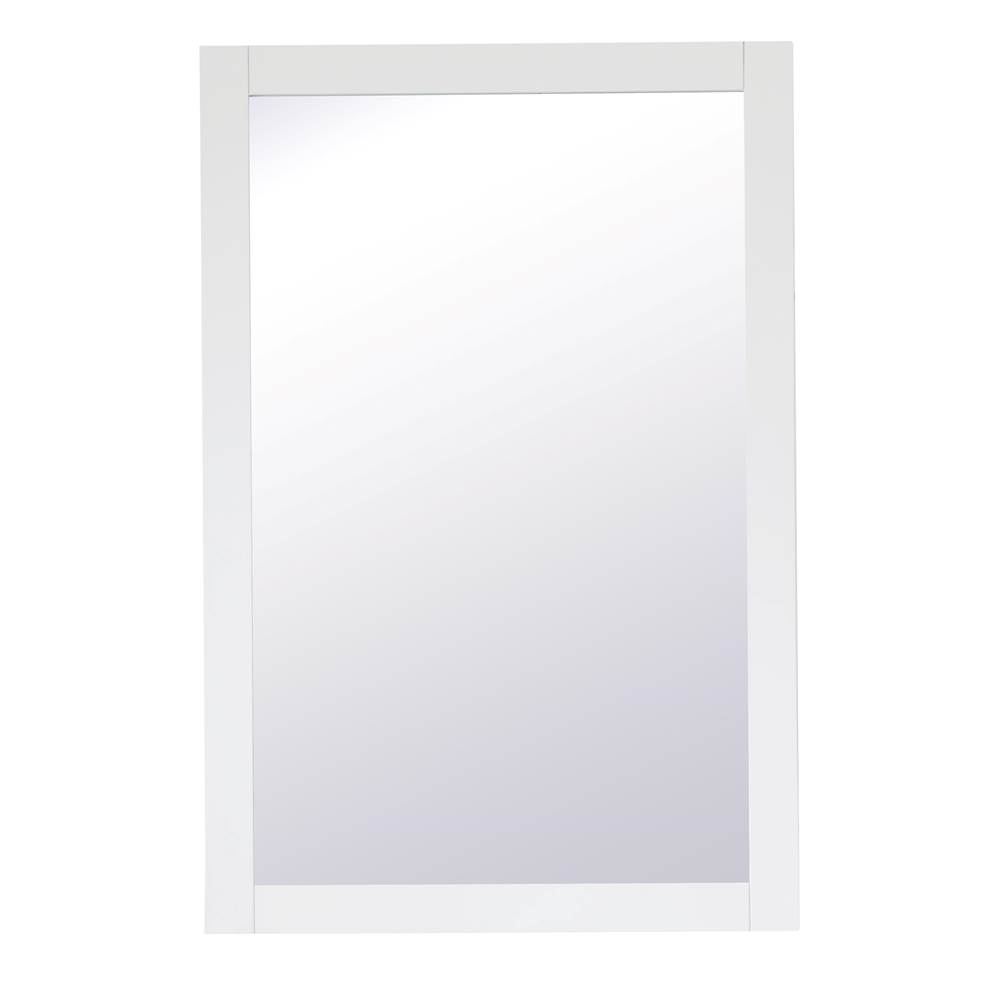 Elegant Lighting Aqua Rectangle Vanity Mirror 24 Inch In White