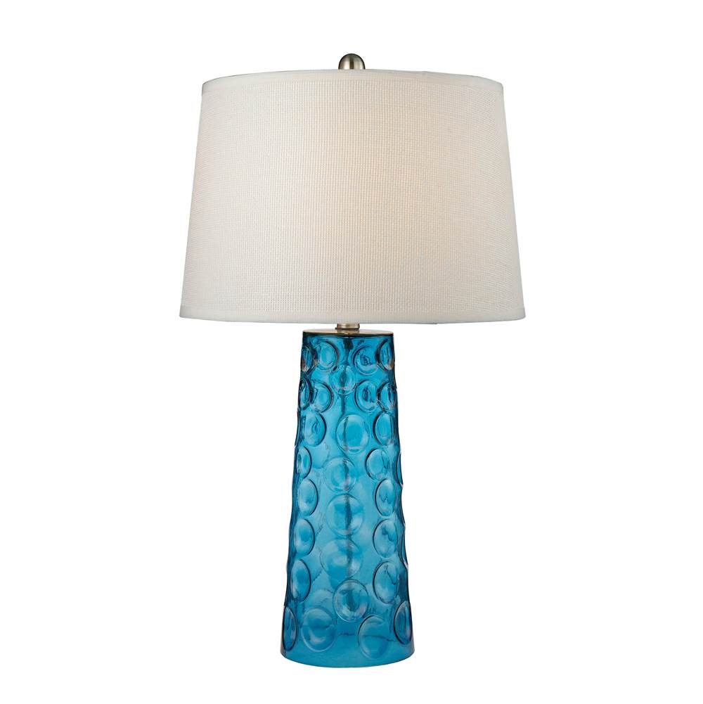 Elk Home Hammered Glass 27'' High 1-Light Table Lamp - Blue
