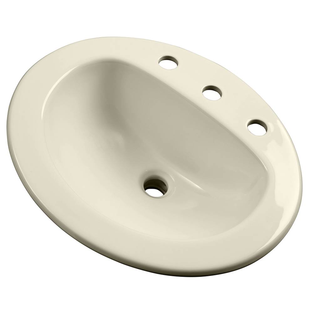 Gerber Plumbing Maxwell S-Rim Lav 20''X17''Oval 8''CC in Trapezoid Carton Biscuit