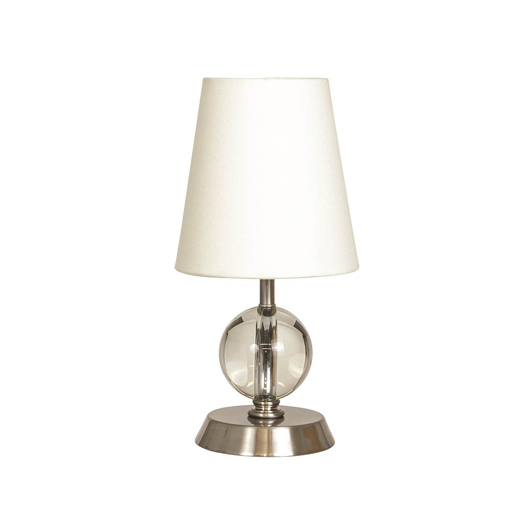 House Of Troy Bryson Mini 3'' Crystal Ball Satin Nickel Accent Lamp