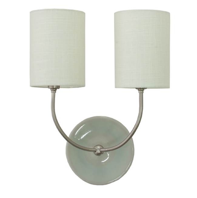 House Of Troy Scatchard  Double Wall Lamp in SN and Gray Gloss