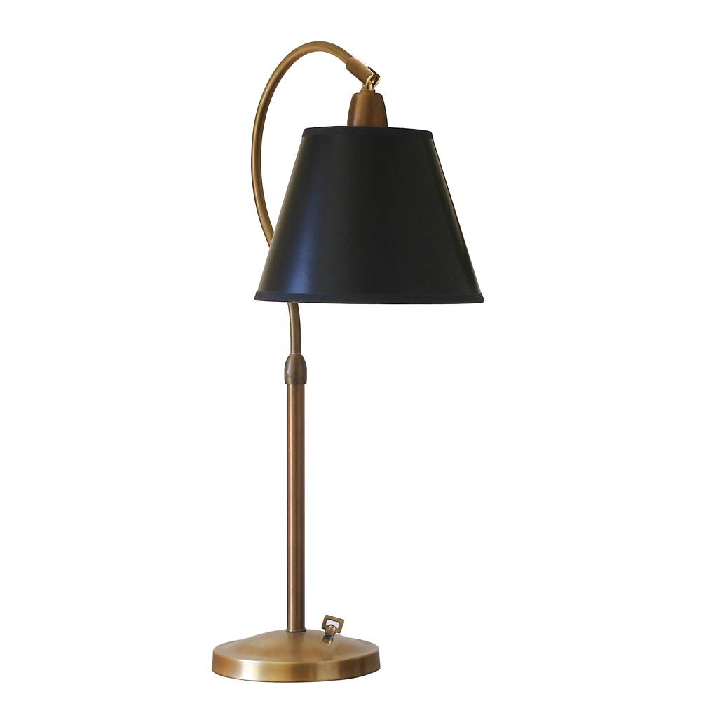 House Of Troy Hyde Park Table Lamp Weathered Brass w/Black Parchment
