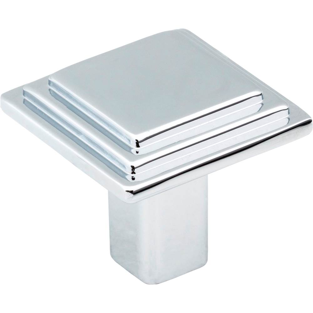 Hardware Resources 1-1/8'' Overall Length Polished Chrome Square Calloway Cabinet Knob
