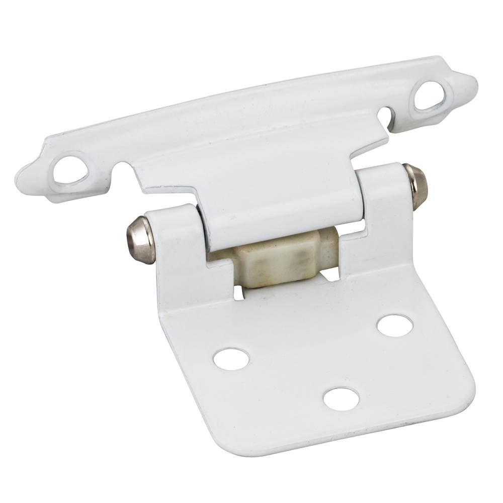Hardware Resources Traditional 1/2'' Overlay Hinge with Screws - White