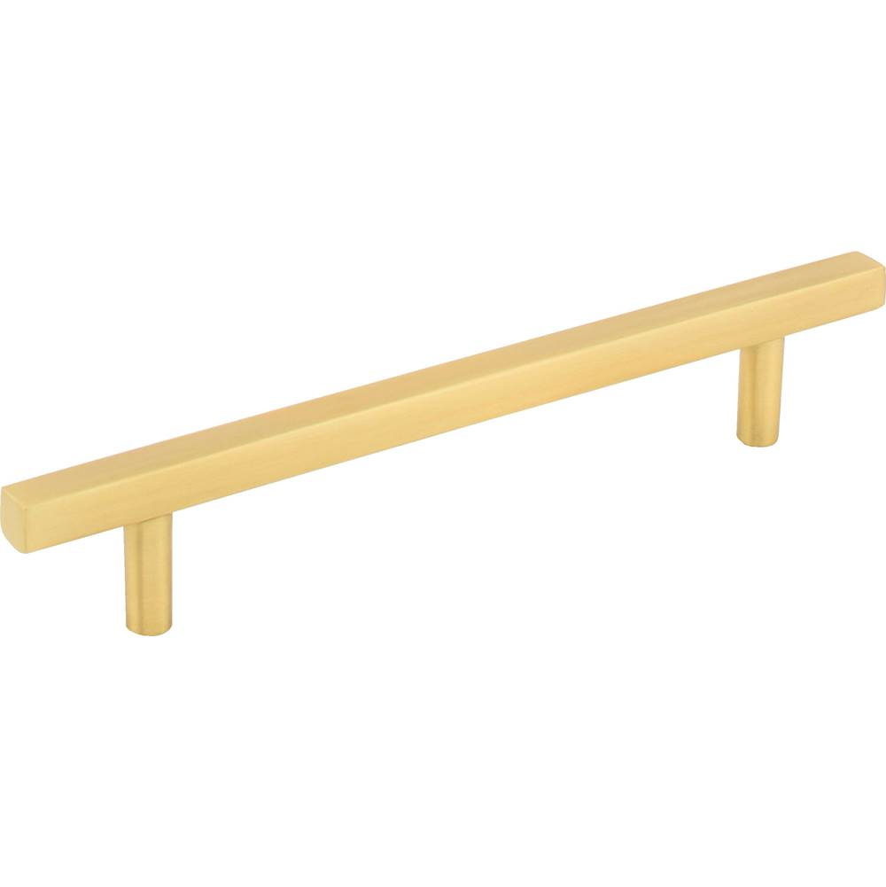 Jeffrey Alexander 128 mm Center-to-Center Brushed Gold Square Dominique Cabinet Bar Pull