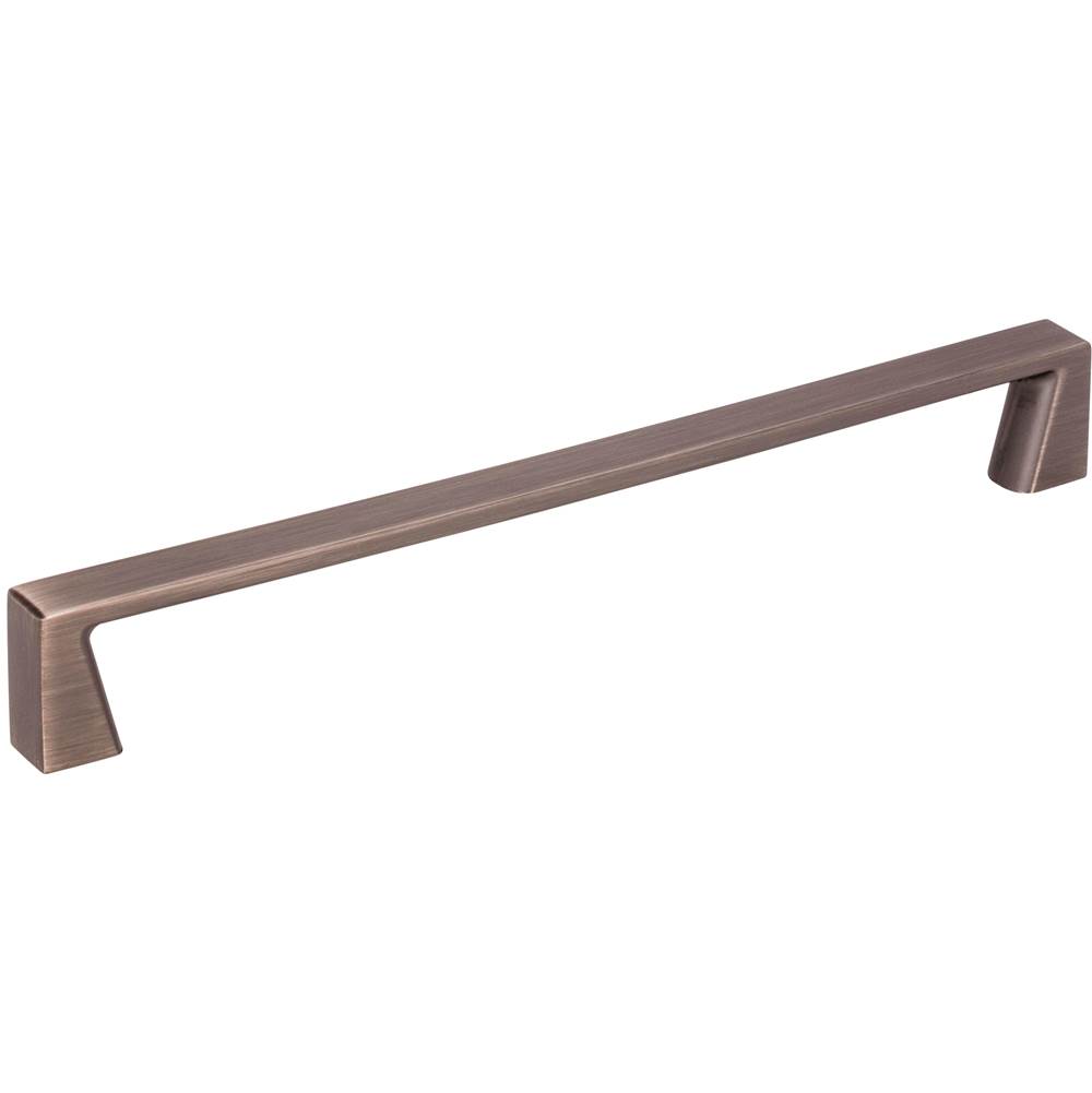 Jeffrey Alexander 192 mm Center-to-Center Brushed Pewter Square Boswell Cabinet Pull