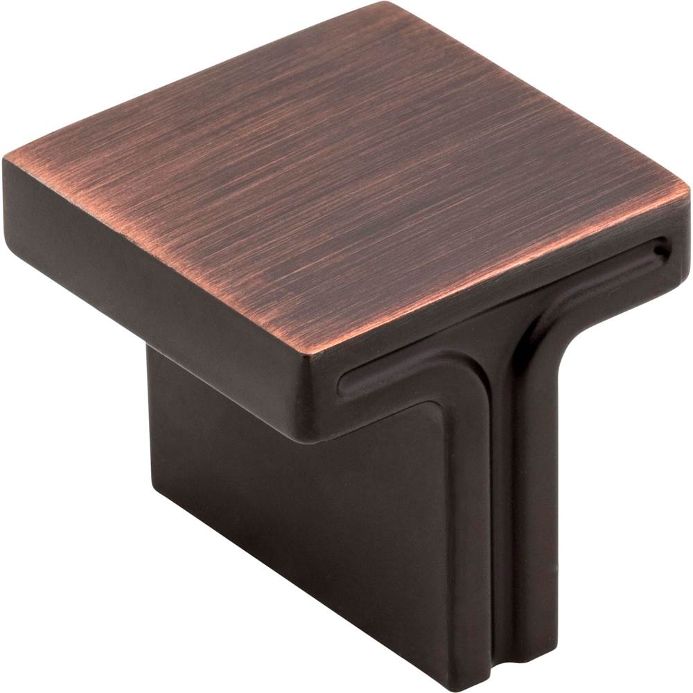 Jeffrey Alexander 1-1/8'' Overall Length Brushed Oil Rubbed Bronze Square Anwick Cabinet Knob