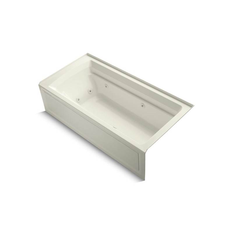Kohler Archer® 72'' x 36'' alcove whirlpool bath with integral apron and right-hand drain