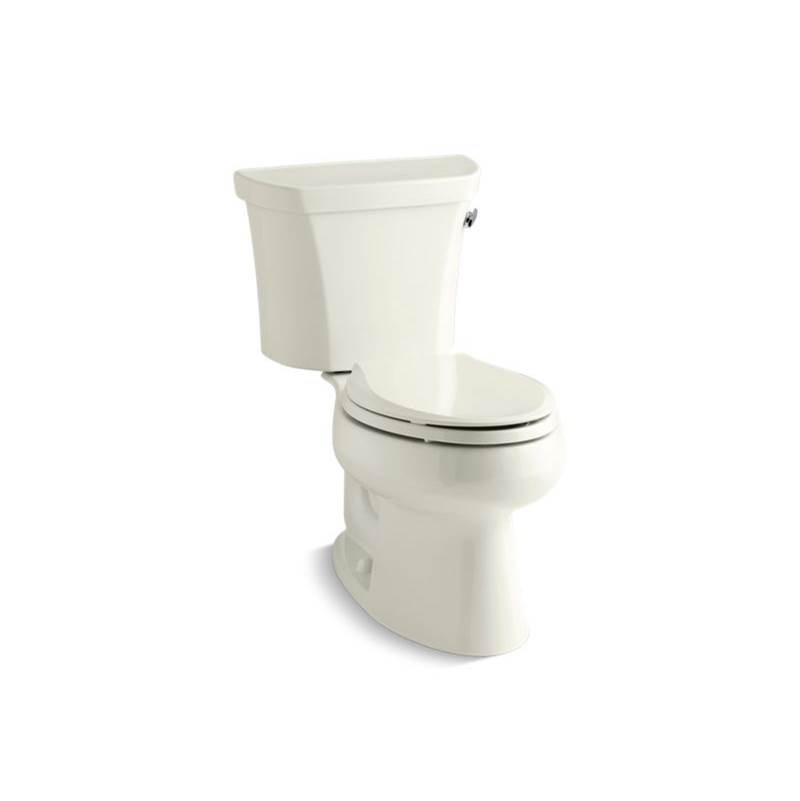 Kohler Wellworth® Two-piece elongated 1.28 gpf toilet with right-hand trip lever and tank cover locks