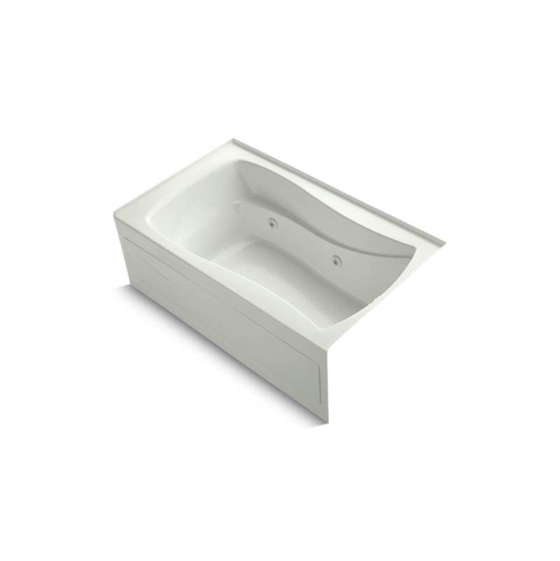 Kohler Mariposa® 60'' x 36'' alcove whirlpool with integral apron, integral flange, right-hand drain and heater