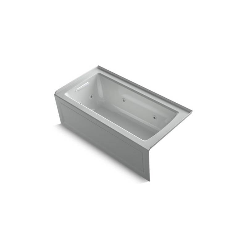 Kohler Archer® 60'' x 30'' alcove whirlpool bath with integral flange and left-hand drain