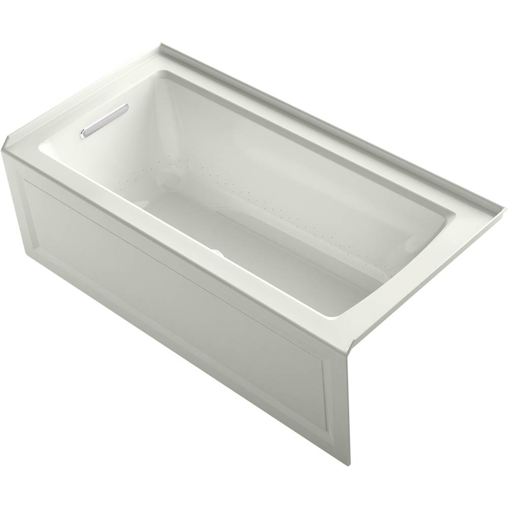 Kohler Archer® 60'' x 30'' integral flange Heated BubbleMassage™ air bath with Bask® heated surface and left-hand drain