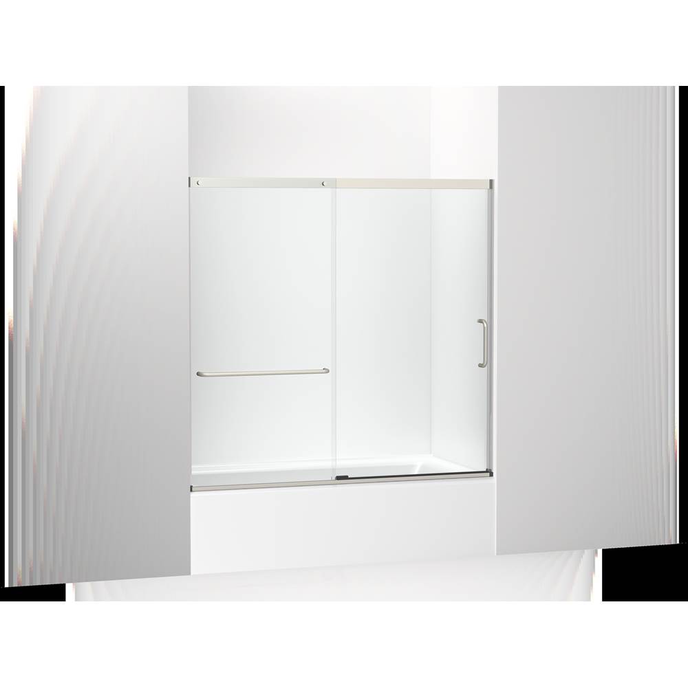 Kohler Elate™ Sliding bath door, 56-3/4'' H x 56-1/4 - 59-5/8'' W, with 1/4'' thick Crystal Clear glass