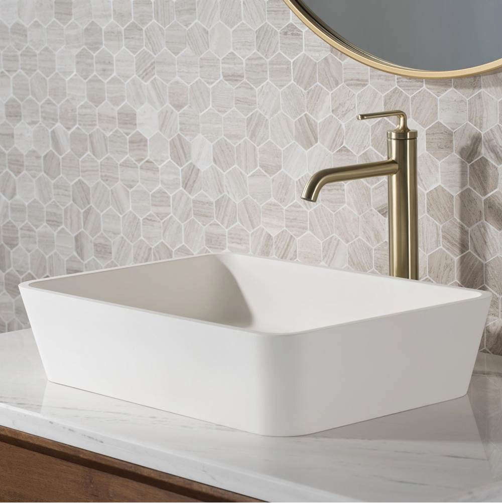 Kraus Ramus Single Handle Vessel Bathroom Sink Faucet with Pop-Up Drain in Brushed Gold (2-Pack)