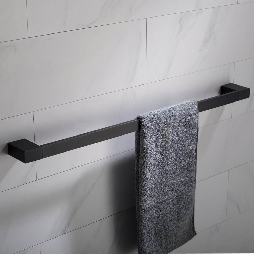 Kraus Stelios 24-inch Bathroom Towel Bar, Matte Black Finish