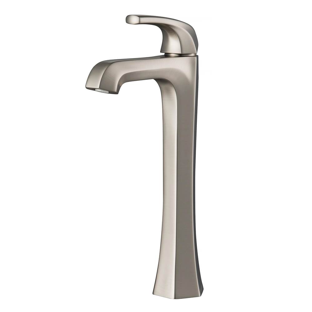 Kraus Esta Single Handle Vessel Bathroom Faucet with Pop-Up Drain in Spot Free Stainless Steel