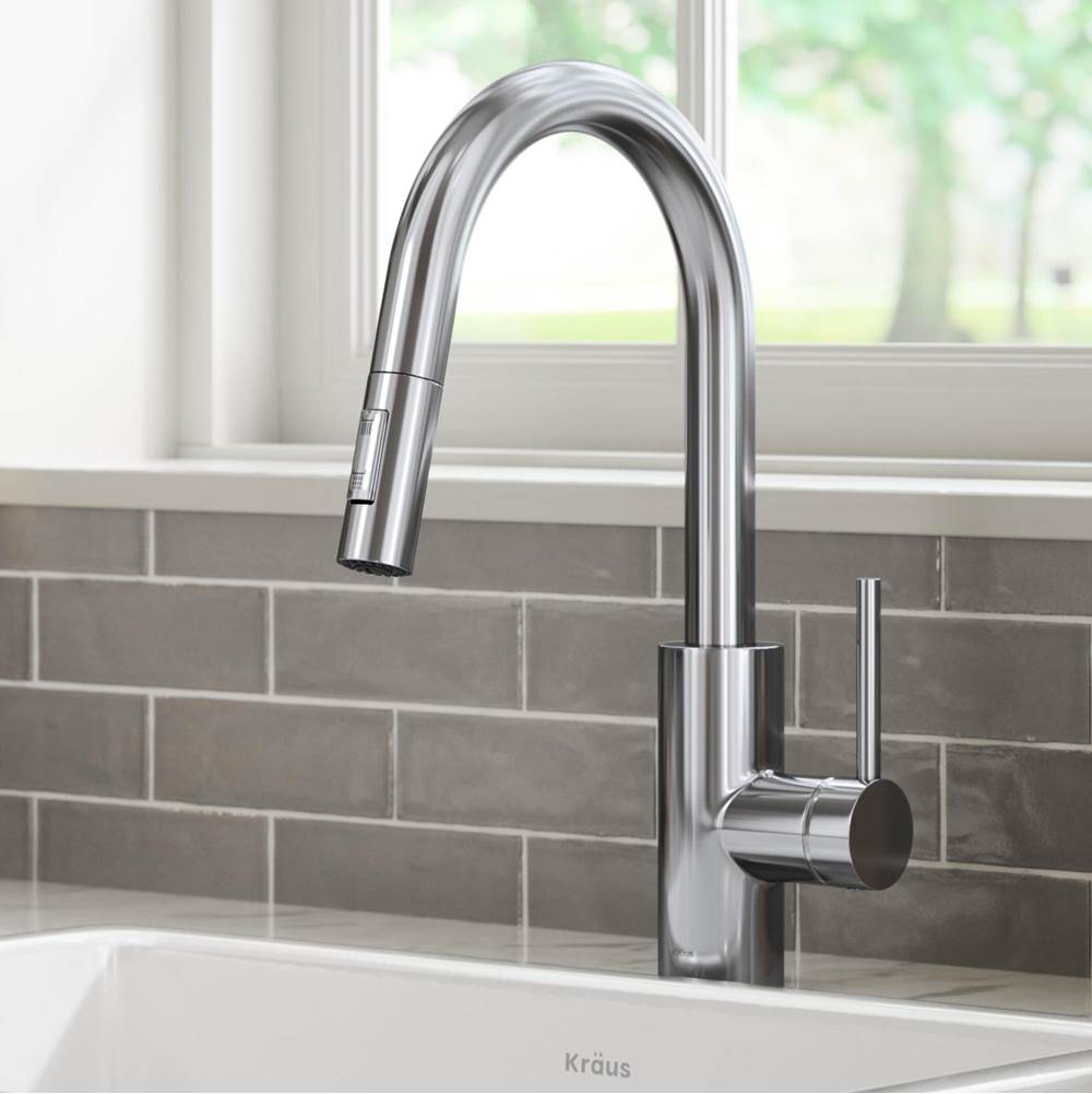 Kraus KRAUS Oletto™ Dual Function Pull Down Kitchen Faucet, Chrome Finish