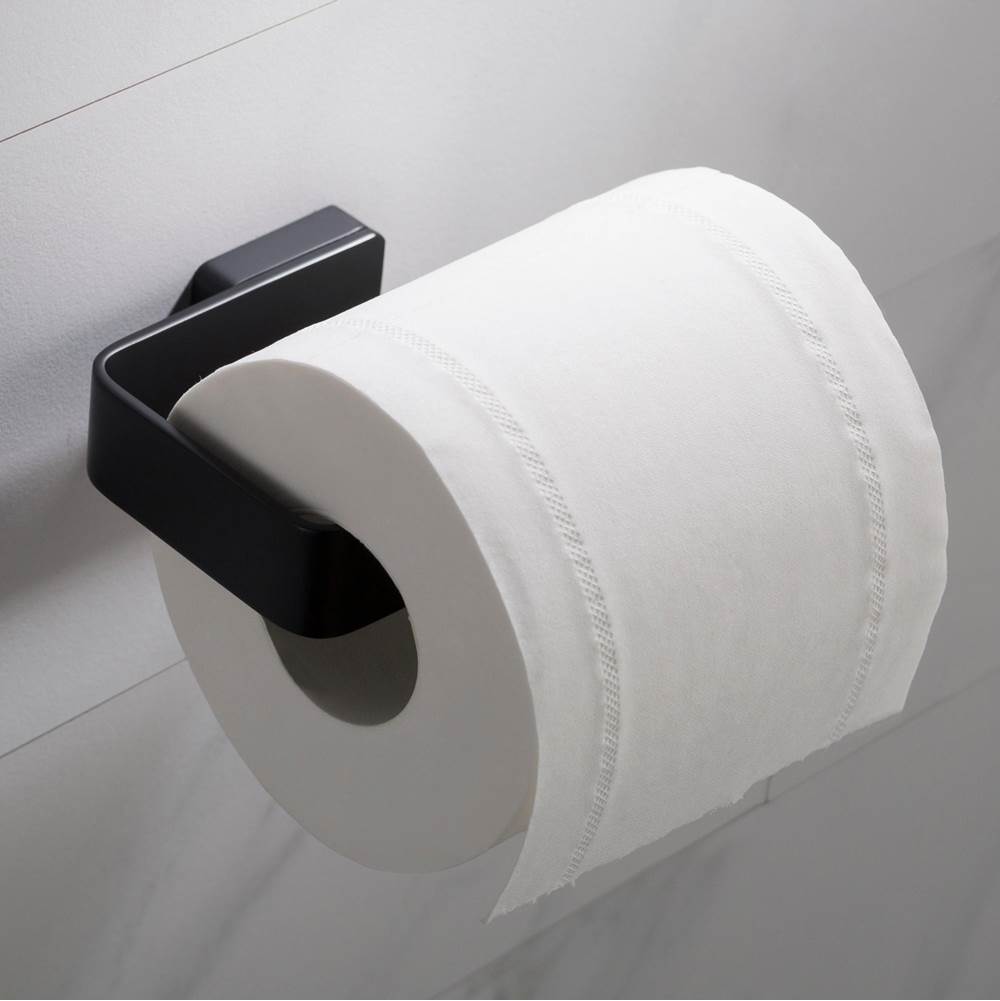 Kraus Stelios Bathroom Toilet Paper Holder, Matte Black Finish