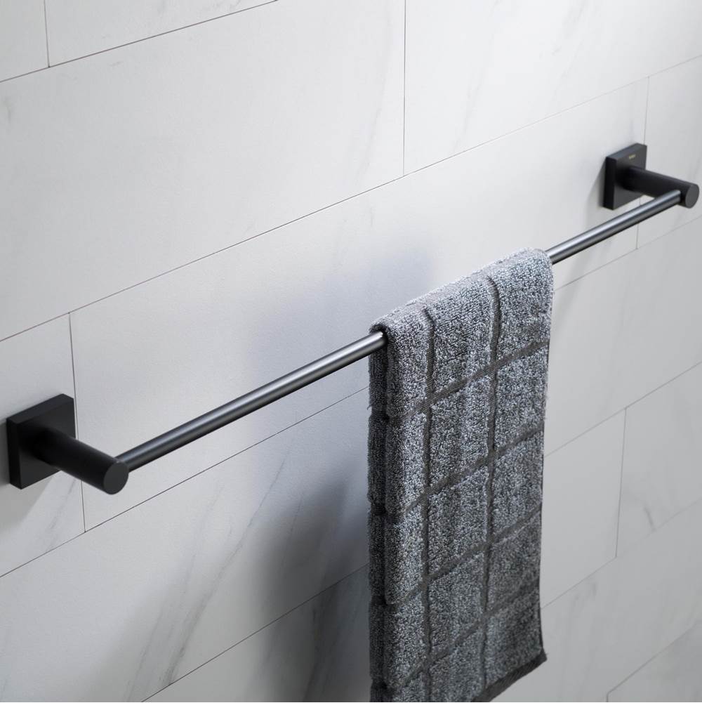 Kraus Ventus 24-inch Bathroom Towel Bar, Matte Black Finish