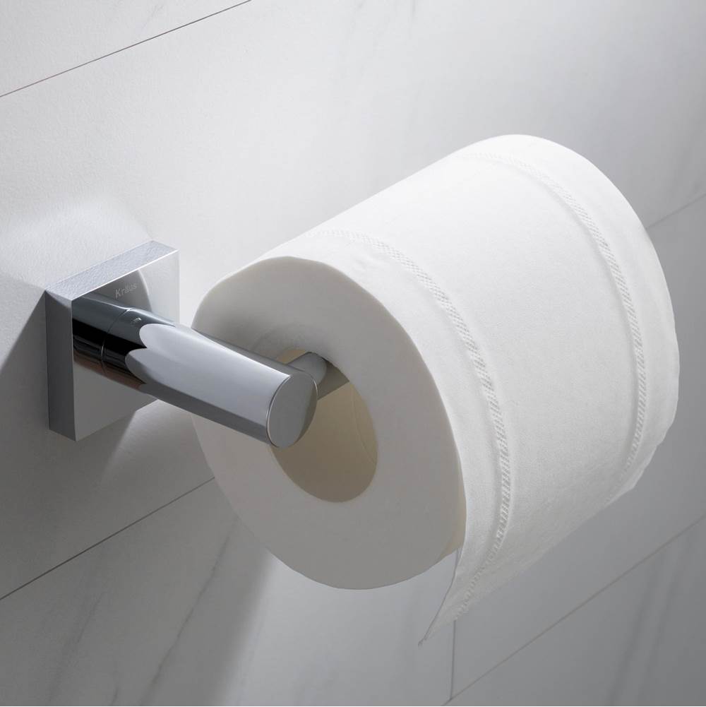 Kraus Ventus Bathroom Toilet Paper Holder, Chrome Finish
