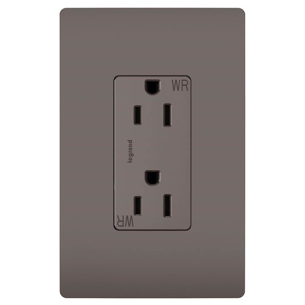Legrand radiant Outdoor Duplex Outlet, Brown
