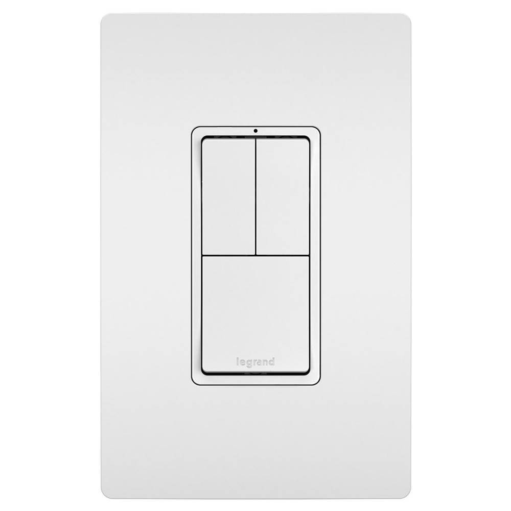 Legrand radiant Two Single-Pole Switches and Single Pole/3-Way Switch, White