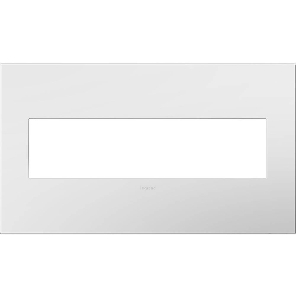 Legrand Gloss White-on-White, 4-Gang Wall Plate