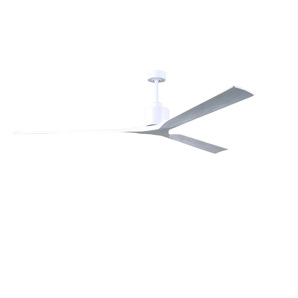 Matthews Fan Company Nan XL 6-speed ceiling fan in Matte White finish with 90'' solid matte white wood blades