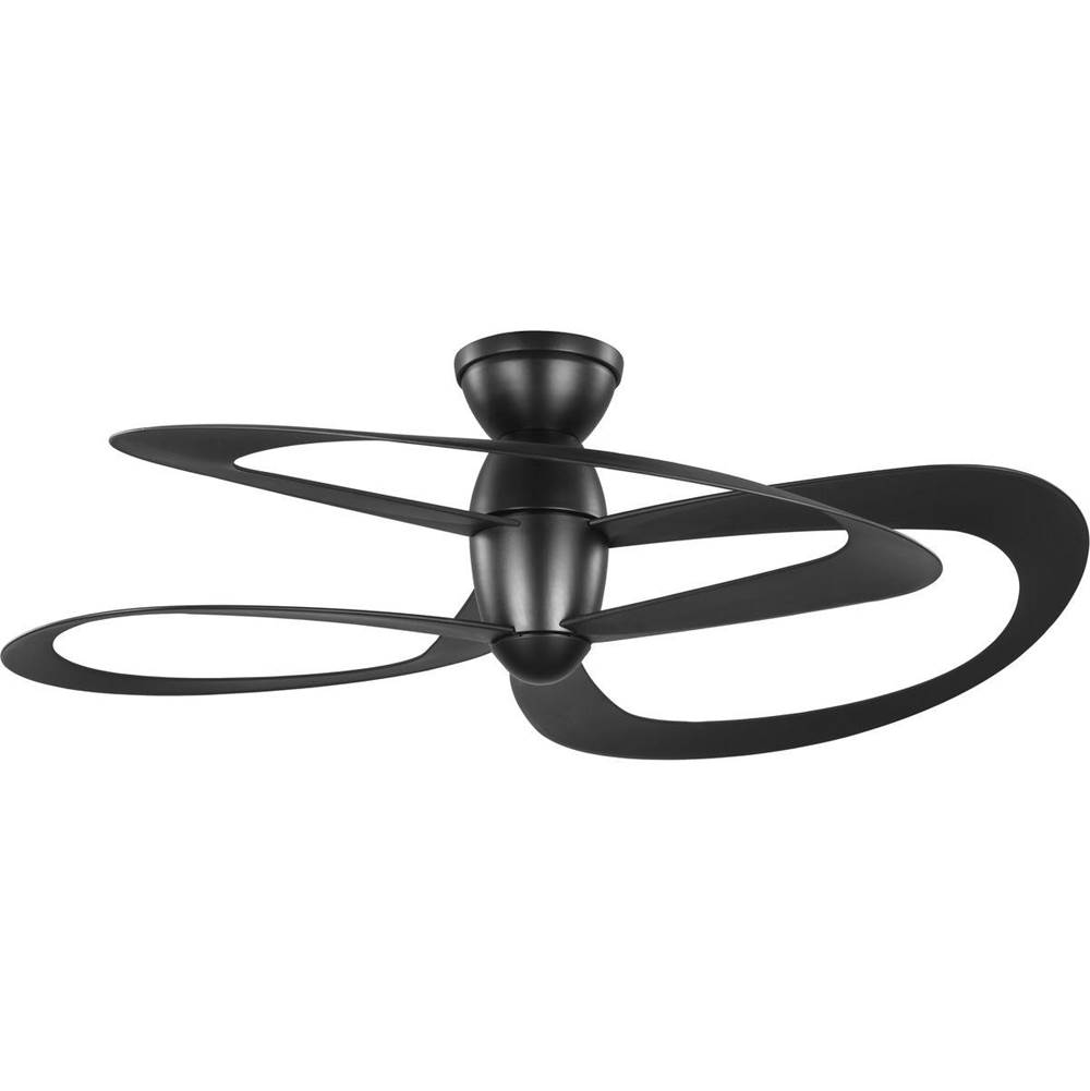 Progress Lighting Willacy Collection 3-Blade Black 48-Inch DC Motor Contemporary Ceiling Fan