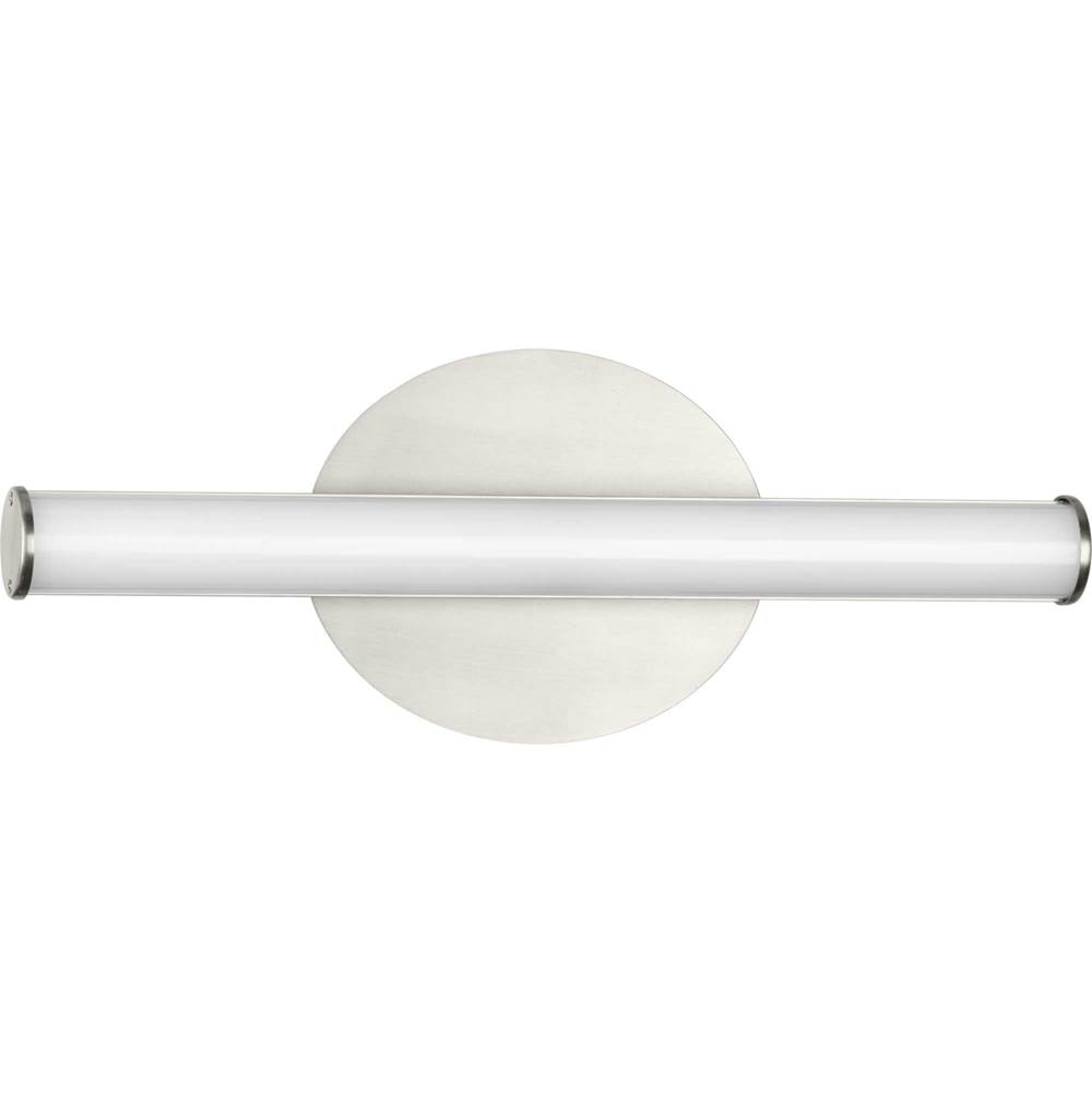 Progress Lighting Phase 3 Collection 16 in. Brushed Nickel Small Modern 3CCT Integrated LED Linear Vanity Light