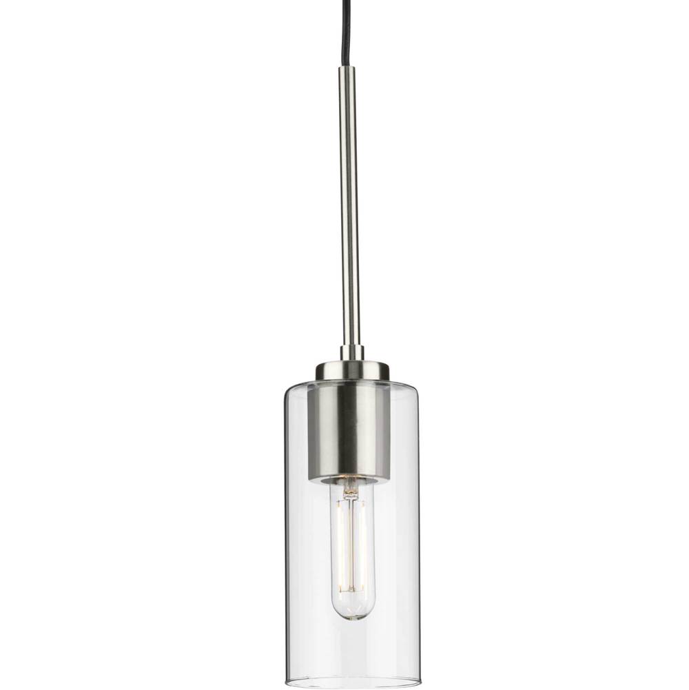Progress Lighting Cofield Collection One-Light Brushed Nickel Transitional Pendant
