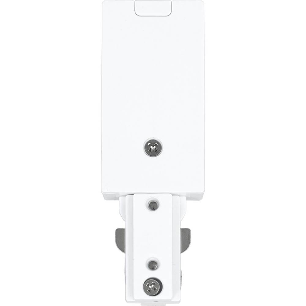 Progress Lighting LED Track Collection Live End Connector, White Finish
